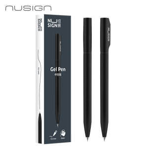 Deli Ballpen 0.5mm Sign Pen Metal Pen Gel Pen Switzerland Rotatable Cap Premec Gel Ink 1Pc NS552 Nusign Black