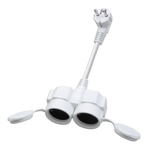 Đôi ổ cắm schuko dây nối 23cm 3500W IP44 không thấm nước ngoài trời cáp điện cho vườn nhà bếp du lịch sử dụng