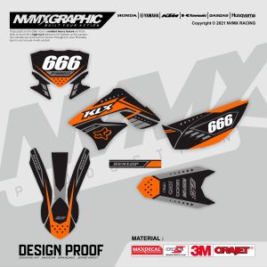 costum stiker decal KLX BF 150 / DTRAKER 150 BEBAS KLX OLD DESAIN CUSTOM DESAIN