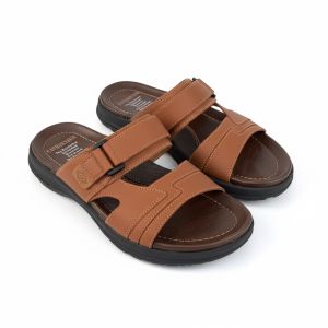 CAPHARNAUM RAMBO 202 Sendal Selop Ban 2 Kulit Gesper Sandal Slip On Kasual Pria Kulit Premium