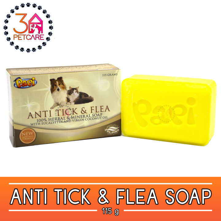 Papi Anti Tick Flea Herbal Mineral Soap for Dogs and Cats