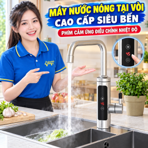 Vòi Rửa Chén Máy Nước Nóng Tại Vòi – Cảm Ứng Điều Chỉnh Nhiệt Độ Màn Hình Hiển Thị Cao Cấp