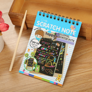 Gratis Semua - Scratch Note Mini / Buku Gambar Mini Tulis Gores Ajaib Colourfull / Buku Magic Warna Colourful Scratch Note Kecil