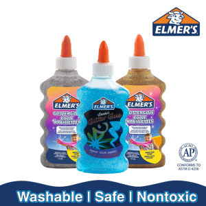 Elmer’s Glitter Glue [Sliver Gold Blue – Bundle of 3]
