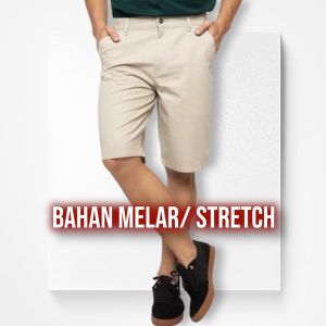 Celana Pendek Pria Chinos Pria Dewasa Bahan Melar Stretch Buat Santai Kualitas Distro