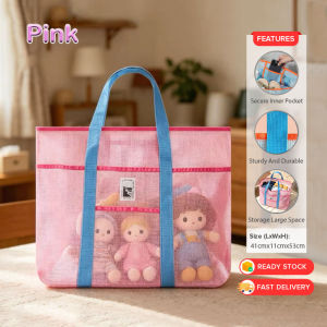 DECCO Mesh Handheld Beach Bag Summer Swimming Bag Outdoor Large Capacity Storage Bags Peralatan Beg Penyimpanan - Fulfilled by DECCO SHOP