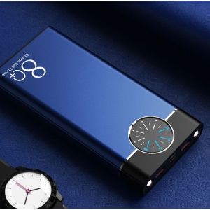 Power Banks mAh Clock Digital Display Large Capacity Metal Frosted Dual LED Light Original