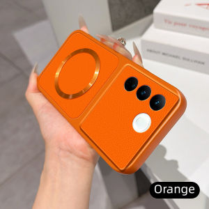 Casing for VIVO s16e V2239 V27E V2237 V27 S16 Matte leather case with charging magnetic ring anti drop and shockproof phone case