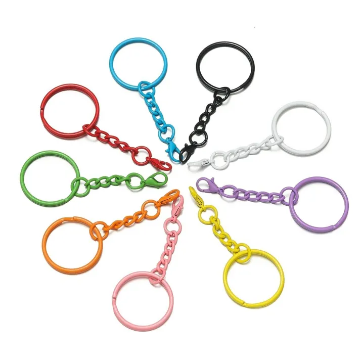 St.kunkka 5pcs/10pcs 25*65mm Iron Color Paint Keychain Lobster Clasp ...