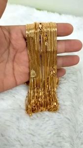 Kalung Itali Santa Perak Asli Lapis Emas Murni