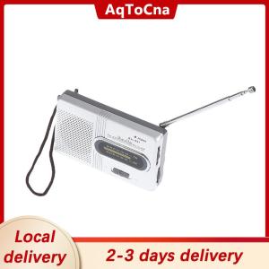 [COD] AqToCna Ship within 24 hours Portable Mini Radio Handheld AM FM Music Player Speaker Outdoor Stereo Radio with Telescopic Antenna