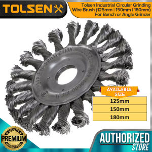 Tolsen Industrial Circular Grinding Wire Brush (125mm | 150mm | 180mm) For Bench or Angle Grinder