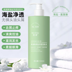 Amino Acid Sea Salt Shampoo Deep Cleansing Reduce Dandruff Oil Control Moisturize 500ml
