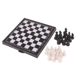 QUANSEN 1 Set Mini Magnetic Chess Outdoor Strategy Game Folding Magnetic Plastic Chessboard Board Game Portable Kid Education Toy