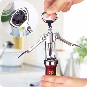 Dụng Cụ Khui Nút Chai Rượu Vang + Mở Nắp Bia Bằng Thép Không Gỉ (2 Trong 1) Bền Đẹp Tiện Lợi. Dụng Cụ Mở Nút Rượu Vang