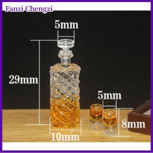 Fanzi Nhà búp bê phụ kiện mô hình thu nhỏ đạo cụ mô phỏng kết hợp chai rượu