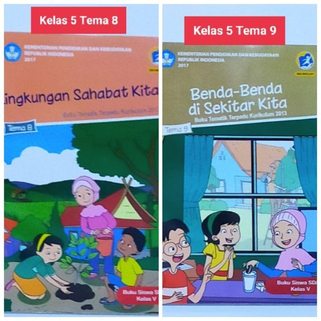Buku Tematik Kelas 5 SD Tema 8 dan 9 Revisi 2017 ( Harga untuk 2 Buku ...