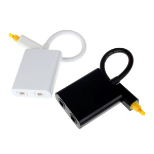 Auditory Cable Splitter 1 In 2 Out Optical Auditory Cable Adapter For TV Amplifiers And Sound Box