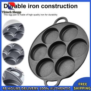 Vktech 7 หลุมไข่พายทอด Takoyaki กระทะเหล็กหล่อเหล็กทอดไม่ติดกระทะยัดแพนแพนแพนแพนแพนเค้กอาหารเช้า