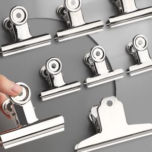 MEMGOUO Stainless Steel Round Clip Universal Metal Stationery Clip High Quality Bill Clip Students