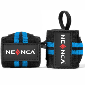 แผ่นรัดข้อมือเพื่อยกน้ำหนัก NEENCA (2แพ็ค) 18 "ที่รองรับข้อมือคุณภาพระดับมืออาชีพพร้อมห่วงนิ้วหัวแม่มือสำหรับงานหนัก-ห่อที่ดีที่สุดสำหรับการแข่งขันยกน้ำหนักการฝึกความแข็งแรงการเพาะกาย