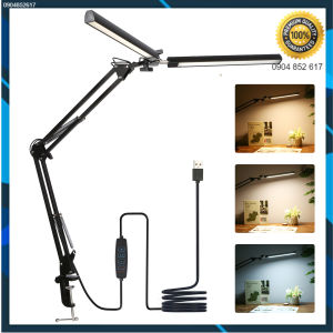 Đèn Bàn Tay Xoay LED 24W Có Kẹp Đèn Bàn Kiến Trúc Sư Đèn Bàn 3 Màu Thay Đổi Nhiệt Độ/10 Cấp Độ Sáng Có Thể Điều Chỉnh Độ Sáng/Đèn Bàn Hoạt Động Bằng USB