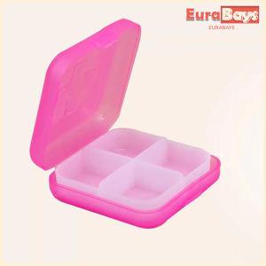 E.B. 4 Slot Medicine Box Mini Storage Box Colourful Family First Aid Drug Box Organiser