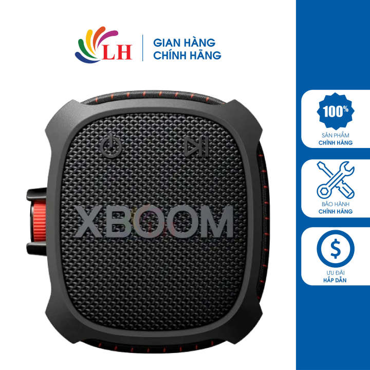 Loa Bluetooth LG XBOOM GO XG2 - Hàng chính hãng - Độ chắc chắn và dẻo dai đạt tiêu chuẩn cấp quân sự Công suất 5W, Bluetooth v5.3 cho kết nối nhanh chóng, tín hiệu ổn định