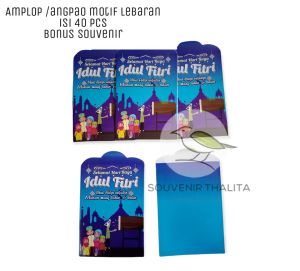 1 pack isi 40pcs Amplop/Angpao Lebaran Idul Fitri Kecil karakter lucu dan unik