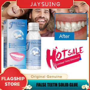 【Hot Sale】Jaysuing Temporary Tooth Repair Kit Solid Glue Denture Adhesive Set Resin False Teeth Solid Glue Gaps False Teeth Adhesive Teeth Beauty Tool For Cosplay Film TV Cosmetic（30ml）