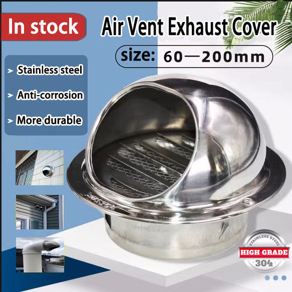 304 Stainless Steel Hood Range Exhaust Pipe External Wall Ventilation ...