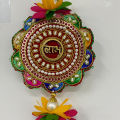 Traditional Reusable Shubh Labh Hanging for Door Entrance | Wall Decor | Diwali Decoration | Festival Decoration (Pack of 2 pcs| Size - 11 inches). 