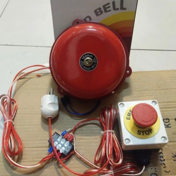 Sirene Emergency Alarm Kebakaran/Istirahat 6 INCH Bell Kantor/Pabrik - Non Lamp B16 BERKUALITAS