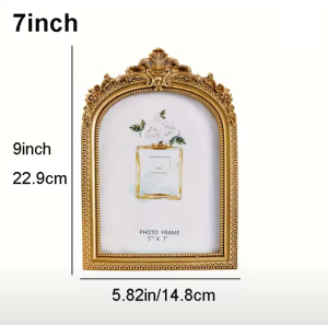 Bingkai Foto Retro Gold Resin Photo Frame Antique Vintage Picture Frame Home Decoration