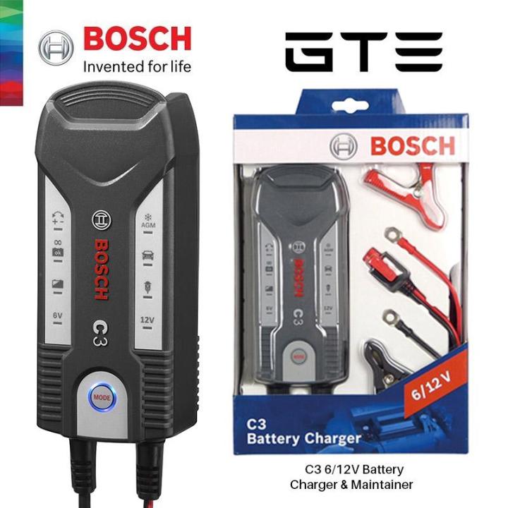 GTE BOSCH C3 Fully Automatic 4 Mode 6 12V Smart Battery Charger