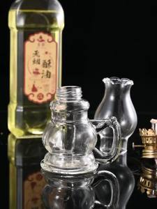 SXH Red Transparent Glass Kerosene Lamp Nostalgic Retro Home Decoration Altar Lamp Wedding Candle Holder Descendant Lamp