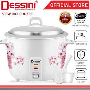✨🍚 DESSINI ITALY 500W 3.0L Electric Rice Cooker | 👨👩👧👦 4–6 Persons | Non Stick Inner Pot | Multifunction Multicooker | Soup Warmer | Auto Keep Warm | Periuk Nasi Elektrik | Pengukus | 🇲🇾 Ready Stock Malaysia