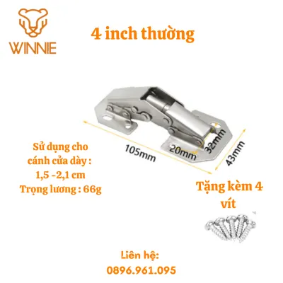 Bản Lề cửa tủ thủy lực không khoan lỗ - Bản lề giảm chấn bằng thép không gỉ tiện dụng