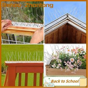 Behoo ชุดตะปูหนามนกพิราบกันนกสแตนเลส อุปกรณ์ป้องกันนกขับไล่การควบคุมศัตรูพืชในสวนระเบียงระเบียง