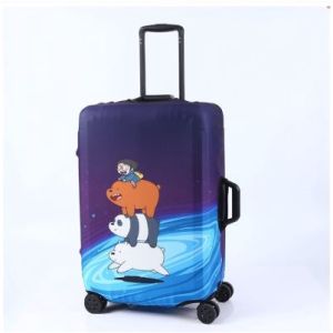 Sarung koper elastis PREMIUM size M (22 - 25 inch ) Elastic Luggage Cover with Zipper Lock & Buckle Clip
