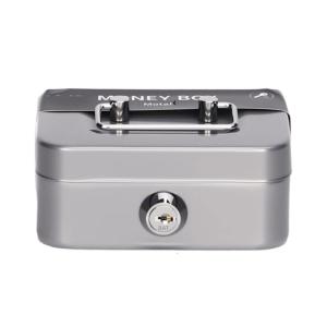Small Steel Money Safe With Carrying Handle Compact Lockable Storage Case Holder For Coins Documents Protection