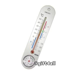 Gift4all เทอร์โมมิเตอร์ วัดอุณหภูมิและความชื้นแบบแขวน สีเทา