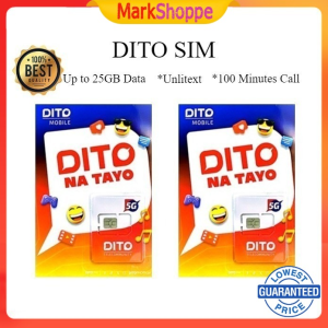 DITO SIM Card With Up To 25Gb Data 100min Call & Unlitext Other Network Unli Call Simcard