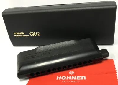Hohner Harmonica Chromatic CX12 Black. Made in Germany
