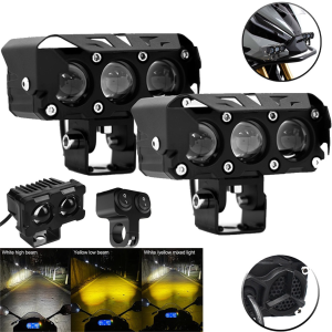🔥🔥3 Lamp Beads Super Bright Led Sports Light Motorcycle Light Fog Lamp Headlight 12v/24v Motorcycle Laser Spotlight