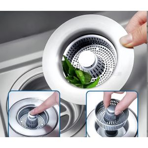 Bộ Lọc Rác Bồn Rửa Bát Ngăn mùi hôi côn trùng Nút chặn thoát nước Khay giỏ lọc thức ăn thừa-HAUSE