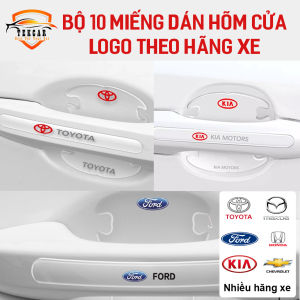[TOYOTA] Bộ 10 miếng dán chống xước hõm cửa xe toyota silicon cao cấp miếng dán cửa xe ốp lõm tay nắm in logo hãng xe