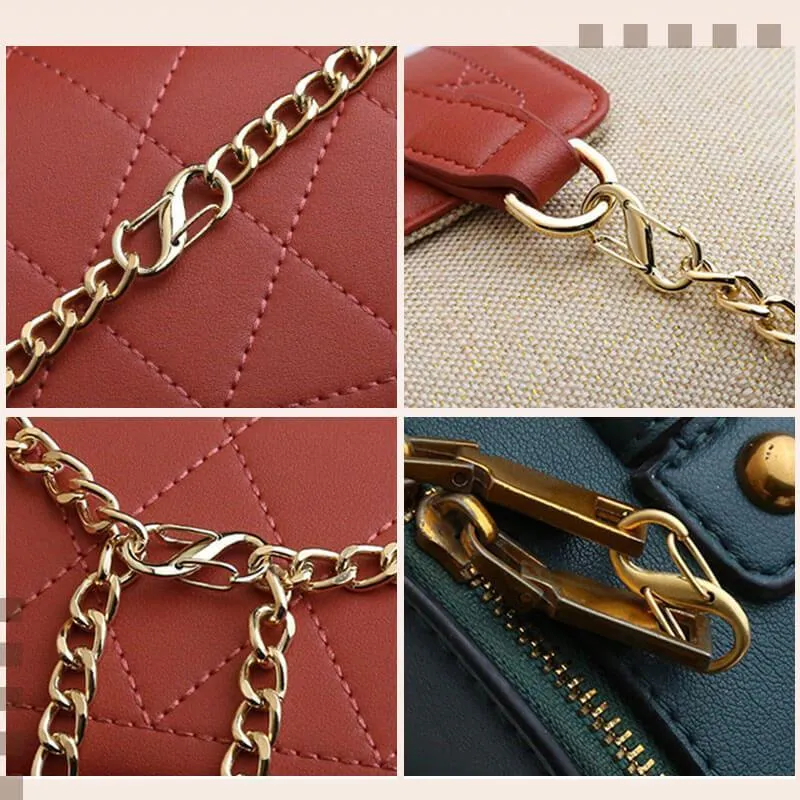 Adjustable Metal Buckles Chain Strap Bag Shorten Shoulder