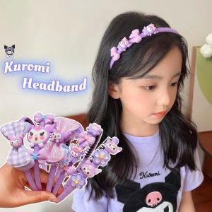 Kawaii Sanrio Kuromi Headband Childrens Hair Accessories Girl Sweet and Cute Hair Accessories Gift