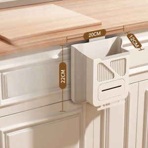 【SunnySpace】ถังขยะ แบบติดผนัง ถังขยะมีฝา ไม่ต้องเจาะรู สําหรับห้องครัว ห้องน้ํา ห้องรับแขก  ถังขยะอเนกประสงค์